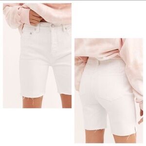 We the Free Avery Cotton Bermuda Shorts White
